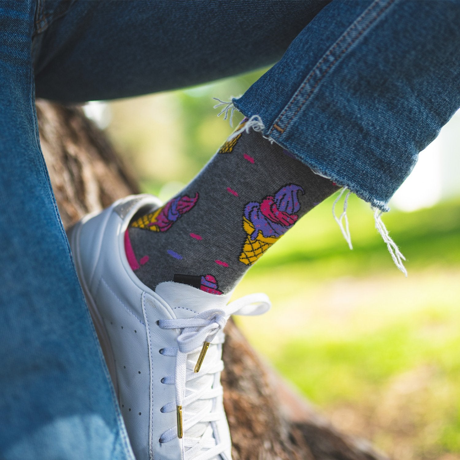 bamboo socks with ice cream